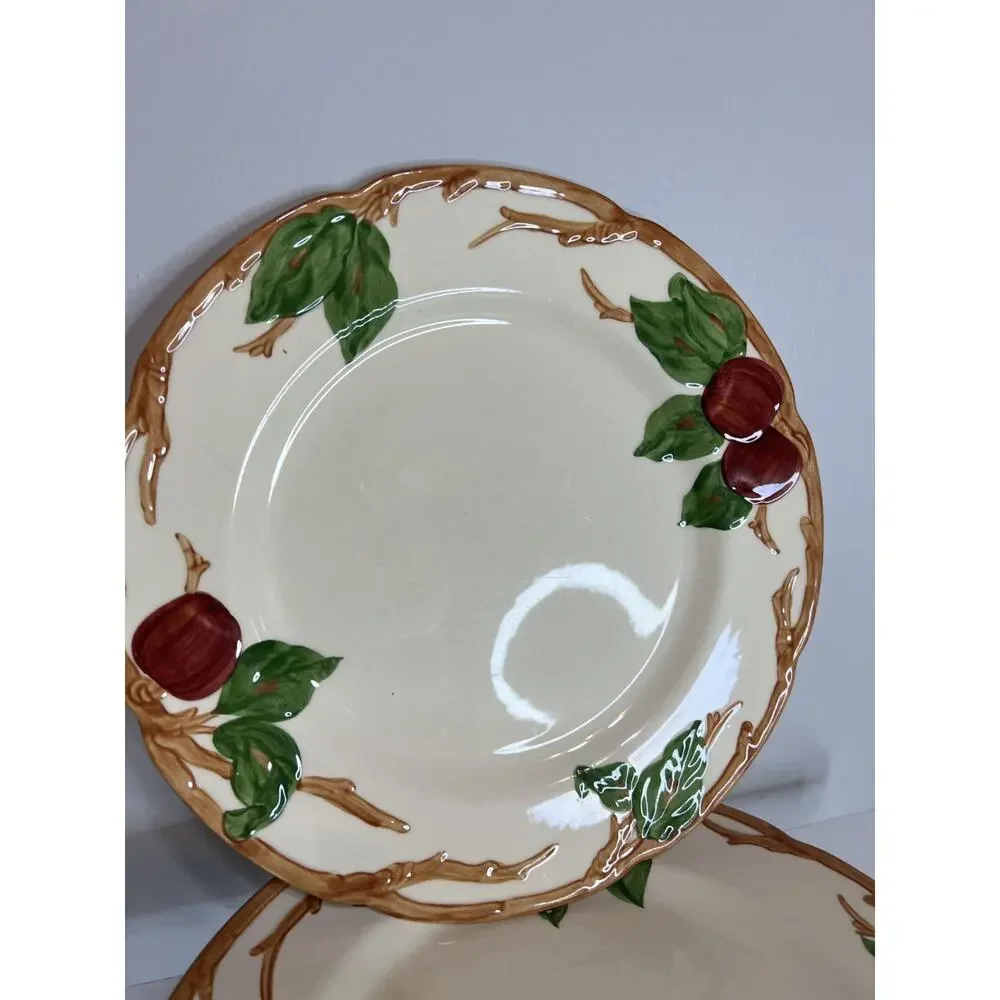 Franciscan Apple Dinner Plates Set of 4 USA Earthenware 10 1/2